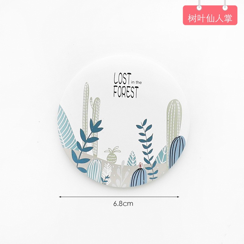 Leaf Cactus Portable Mini Mirror