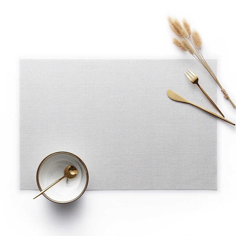 Golden Wire Rectangle White 45X30Cm Thickness 0.1Cm PVC Placemat Clearance
