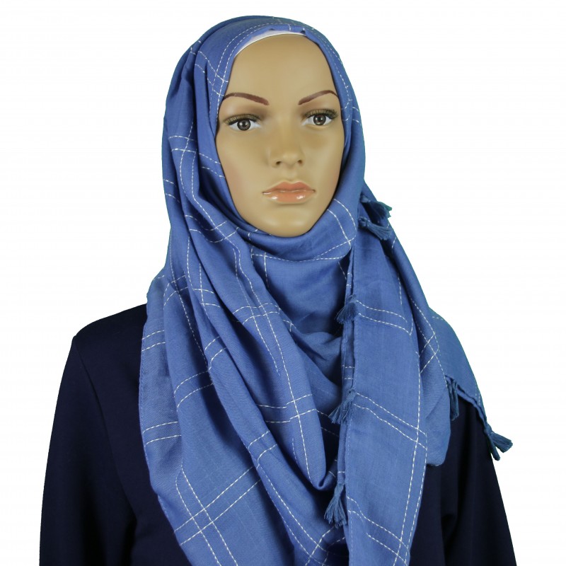 Ocean Criss Cross Tassel Hijab