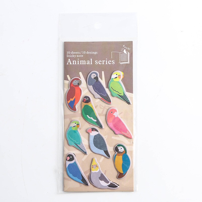 Ten Parrots Cute Memo Notes Stationery Supplies