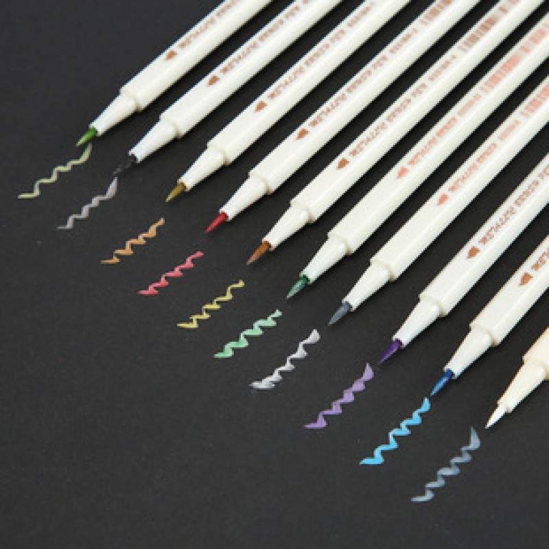 White Soft Brush Creative Art Pens