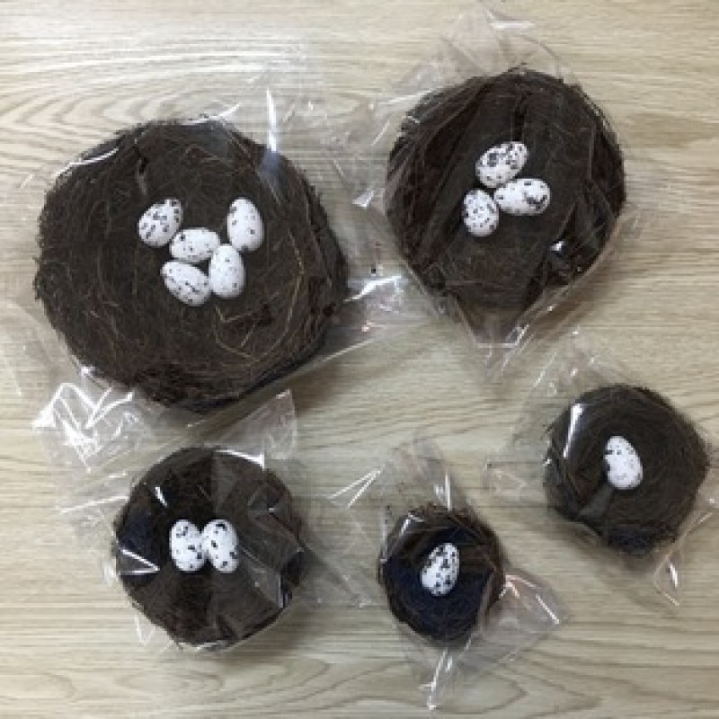 15Cm Diameter 1 Bird Nest 5 Bird Eggs Bag Rattan Craft Supplies