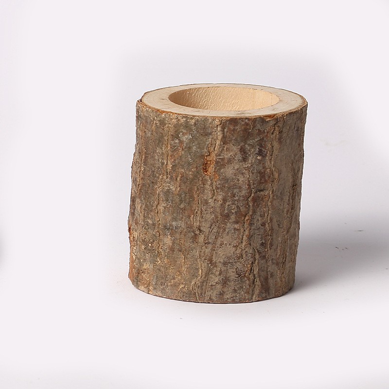 Large Candle Holder Wooden Logs Crafts DIY