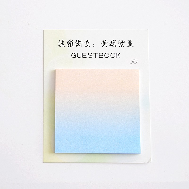 Elegant Gradient Post It Note Yellow Flag Purple Ombre Memo Pad Notes