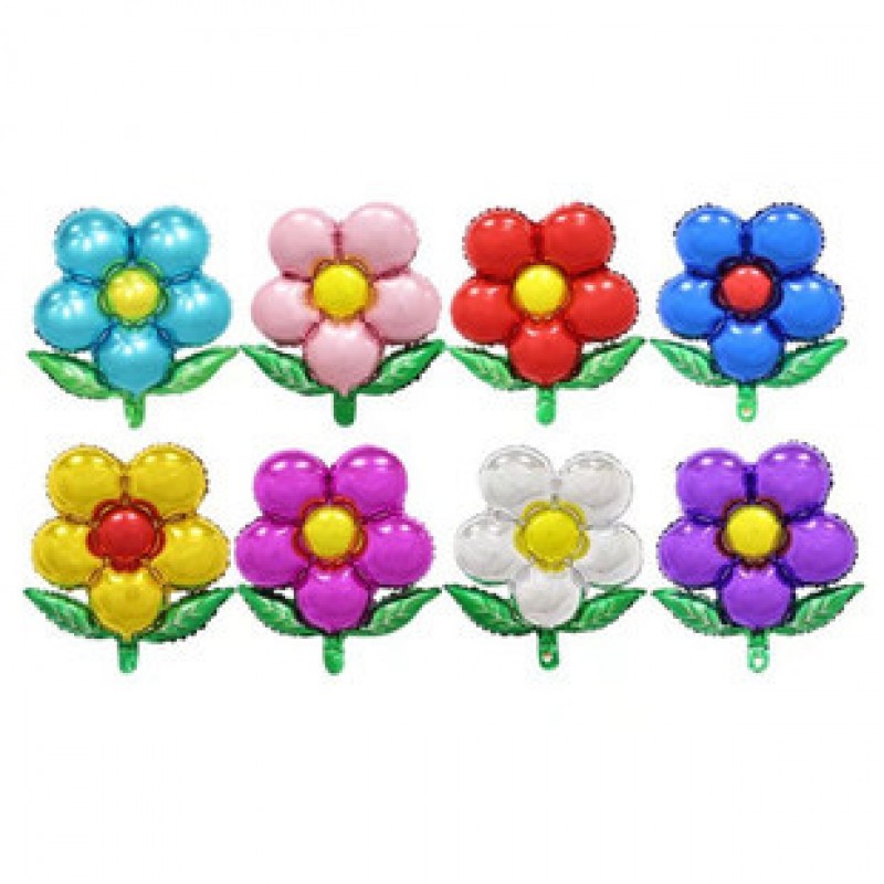 Blue Petal Leaf Aluminium Foil Balloon