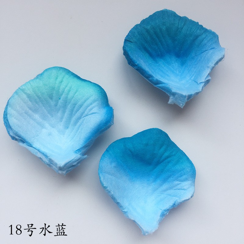 Water Blue Simulation Artificial Flower Rose Petals