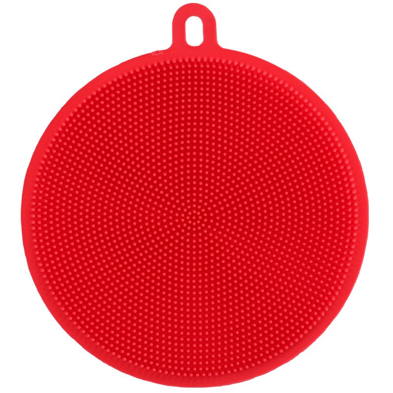 Red Silicone Hygenic Dish Scrubbing Brush
