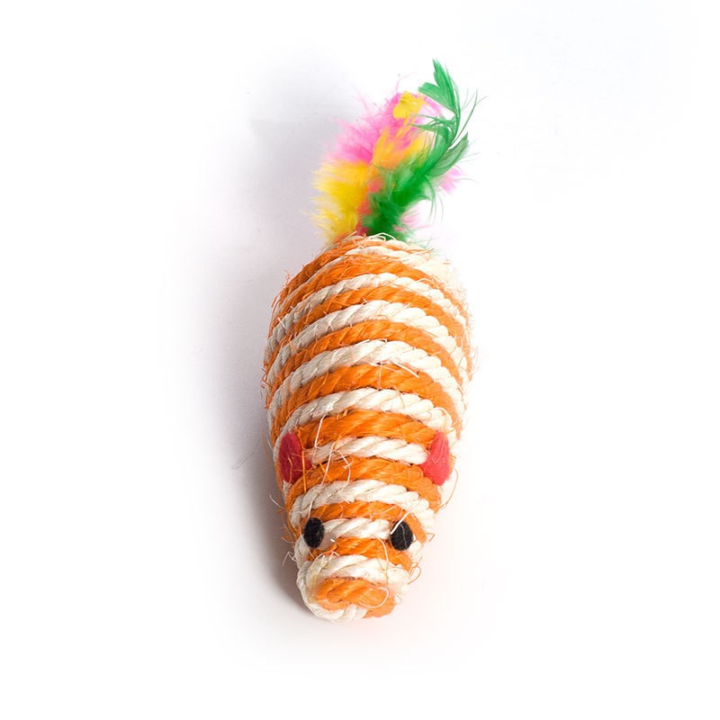 Random Color Sisal Mouse Cat Toy