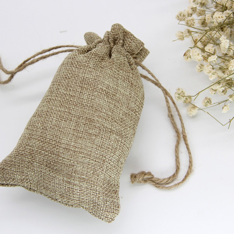 G3-7 1015Cm Jute Burlap Drawstring Bag