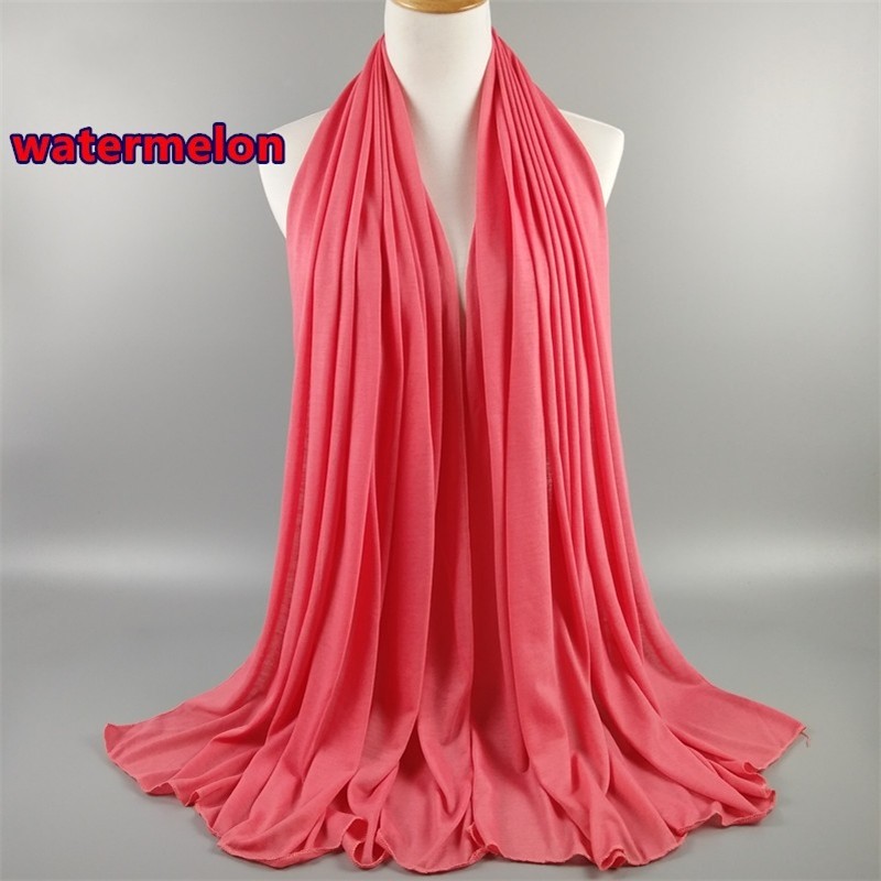 Watermelon Red Jersey Modal Cotton Maxi Hijab