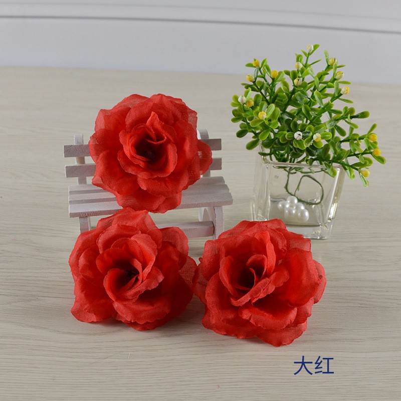 Big Red8Cm In Diameter Artificial Xiaobian Rose Head
