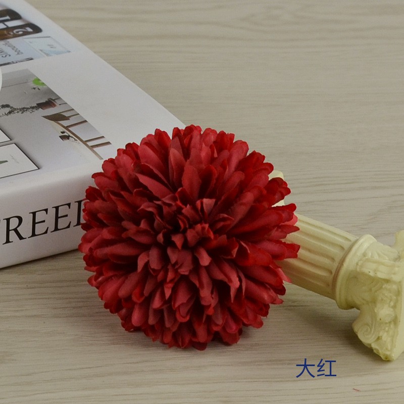 Red7Cm In Diameter Artificial Chrysanthemum Head Clearance
