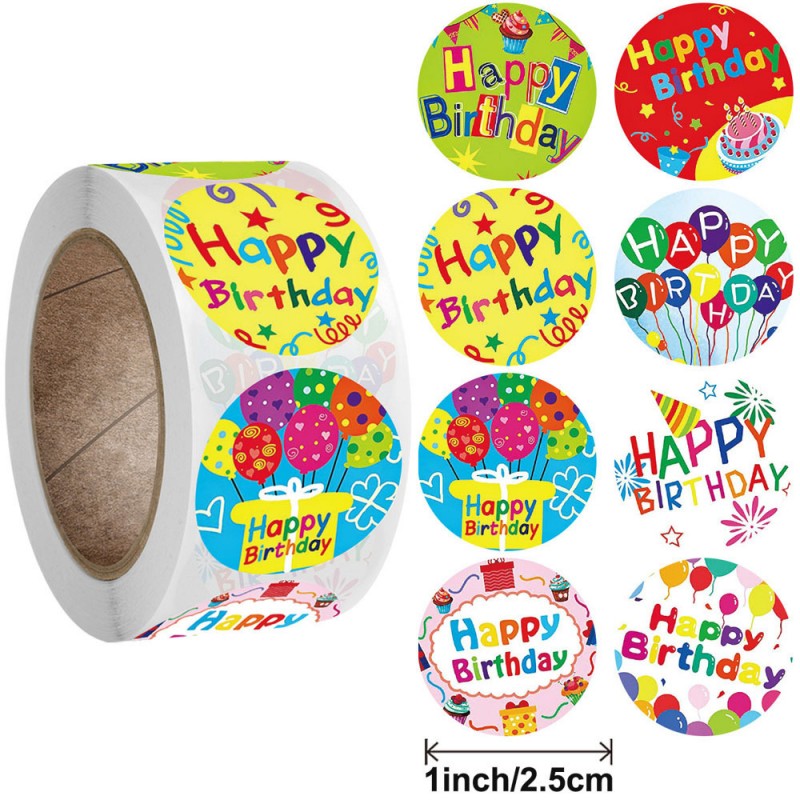 No. 1 Birthday Sticker Roll