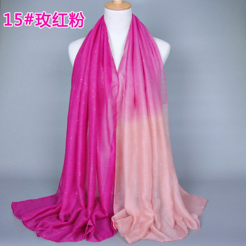 Rose Pink Dual Ombre Viscose Hijab