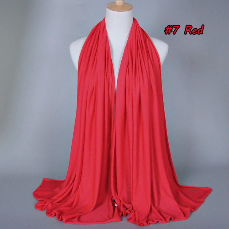 red Modal Blend Jersey Hijab