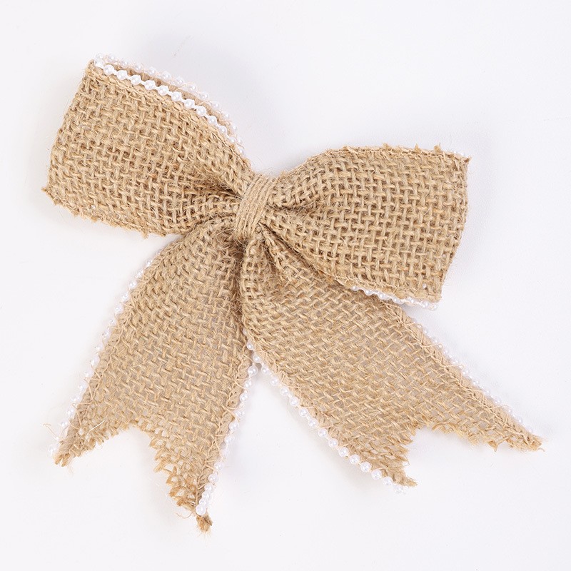 C2-8 Pearl Edge Bow Burlap Bow