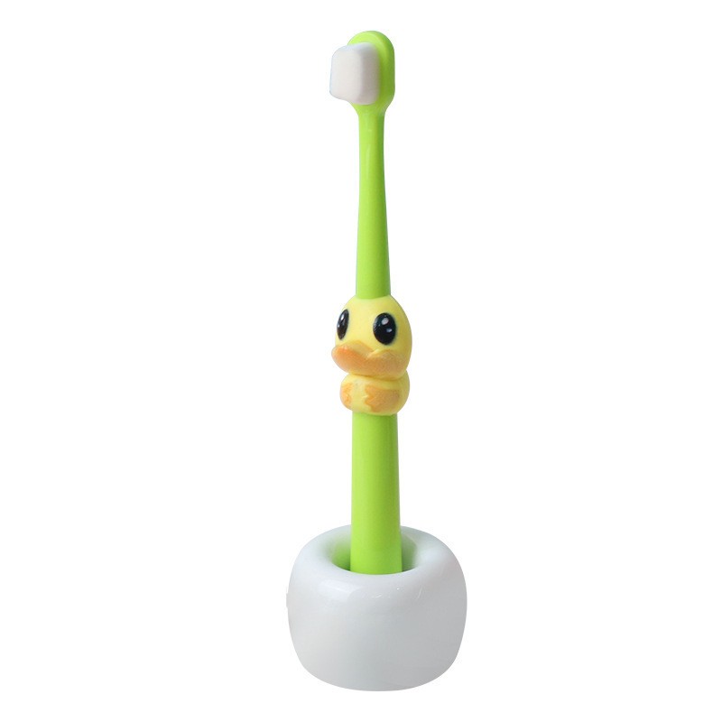 Green Childrens Cartoon Toothbrush Clearance