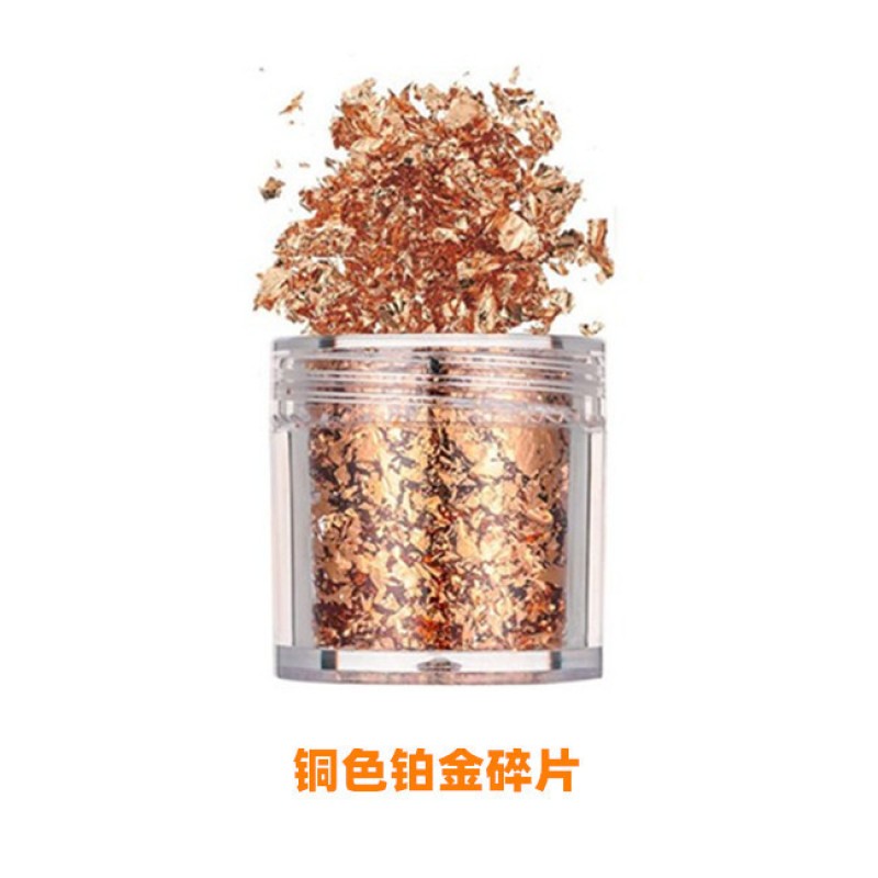 Copper-Colored Platinum Paper Scraps Foil Paper