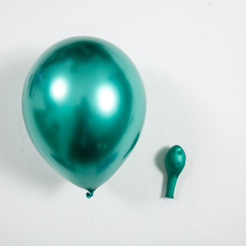 1.8 Grams 10 Inches 50 Green Metallic Balloons Clearance