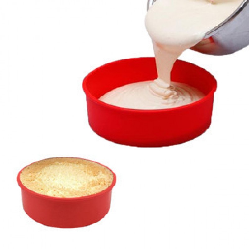 Red 6 Inch Silicon Baking Tin