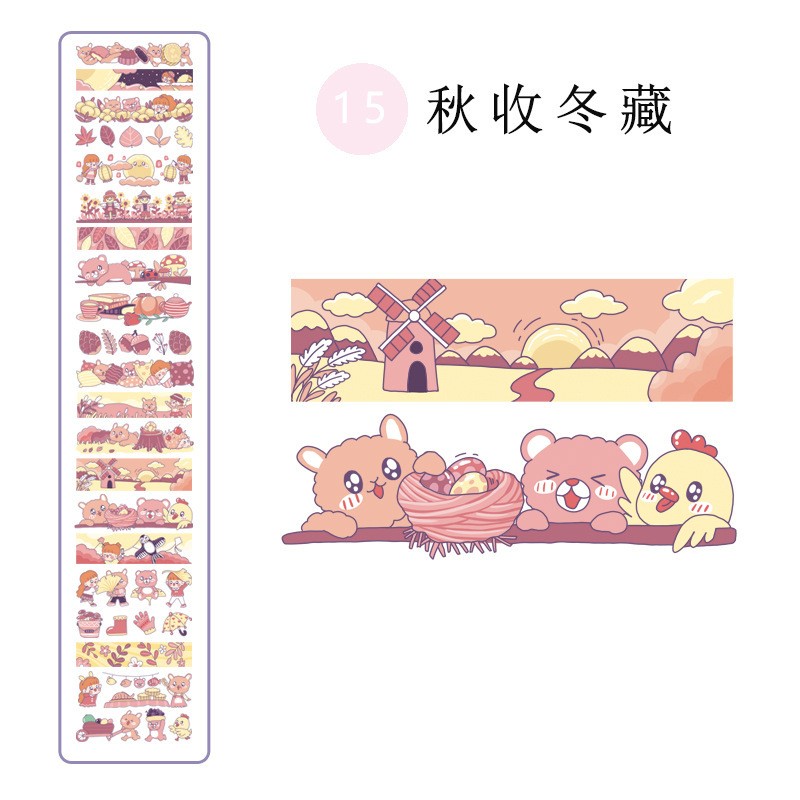 15 Autumn Harvest And Winter Collection Cute Korean Style Stickers