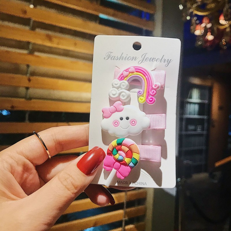 Pink Hair Accessories Kids Set