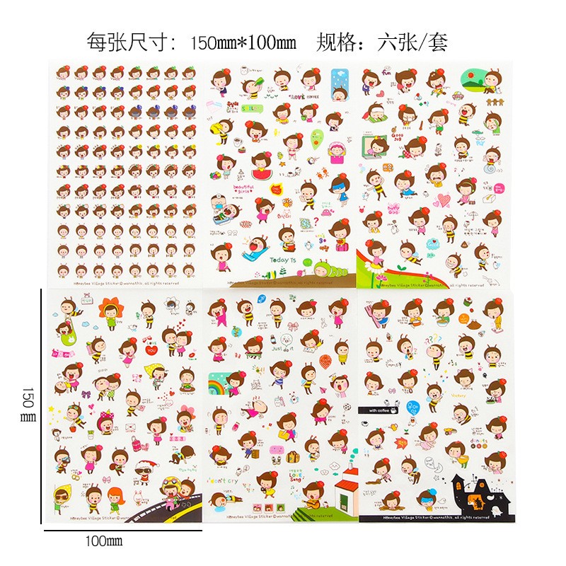 Ff012 Bee Girl Sticker Sheet