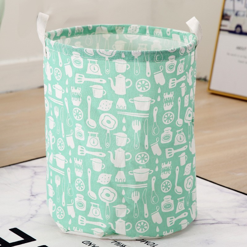Green Tableware large Laundry Storage Basket