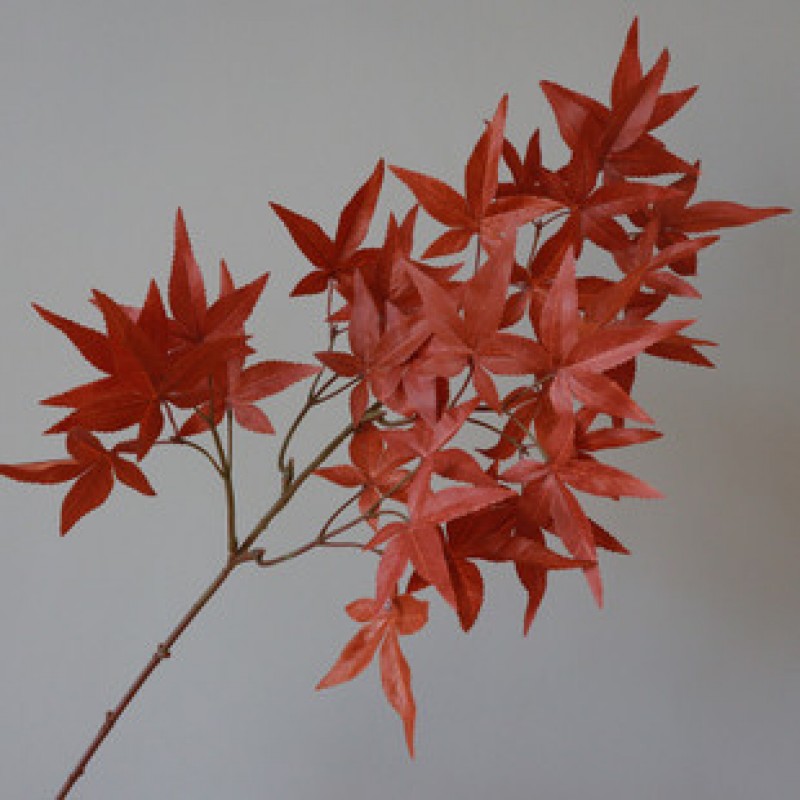 Red Maple Leaf Artificial Flower