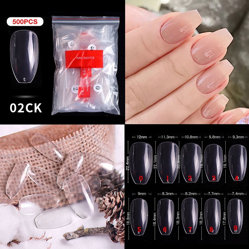 500 Pieces Of Bags Of Armor Pieces 02# Faux Nails
