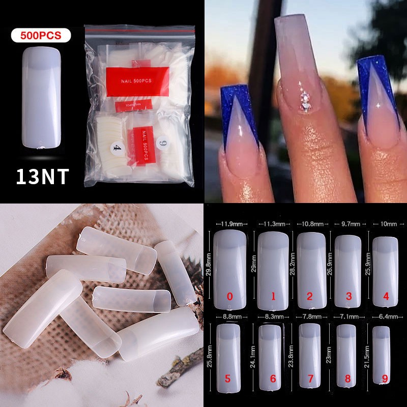 500 Bags Armor Plate 13 # Natural Faux Nails Clearance