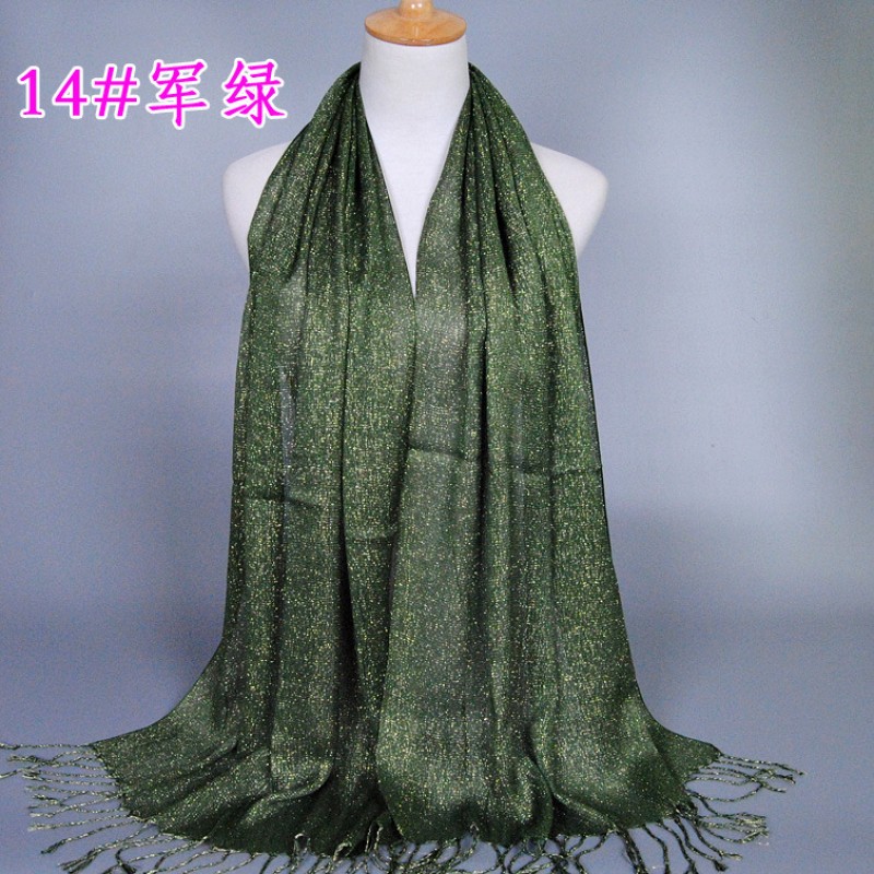Army Green Cotton Shimmery Lustre Hijab
