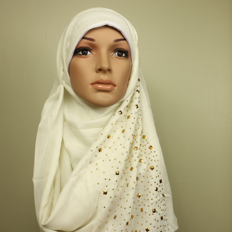 White Galaxy Studded Hijab