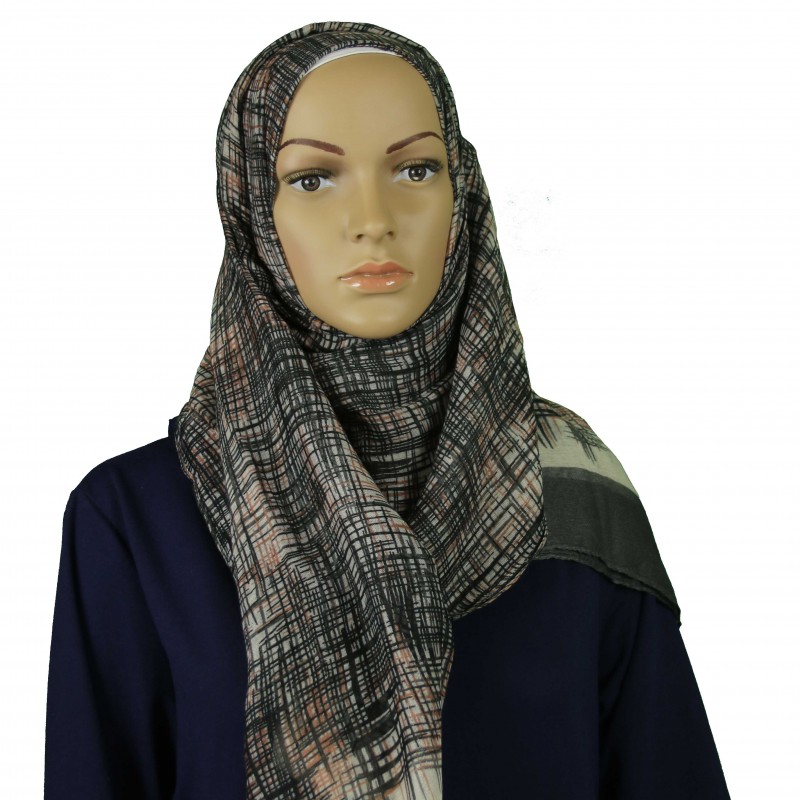 Sketched Grey Hijab