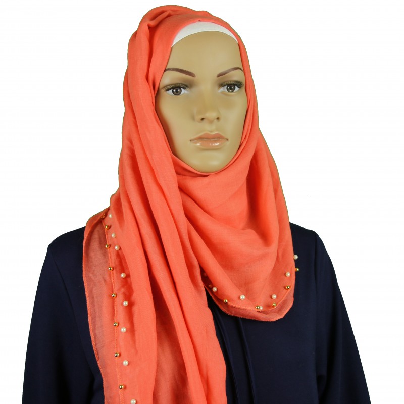 Peach Pearl Mix Hijab