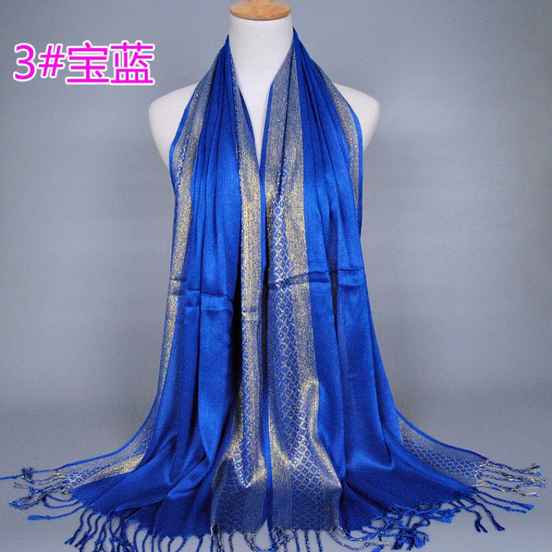 Sapphire Gold Print Cotton Hijab