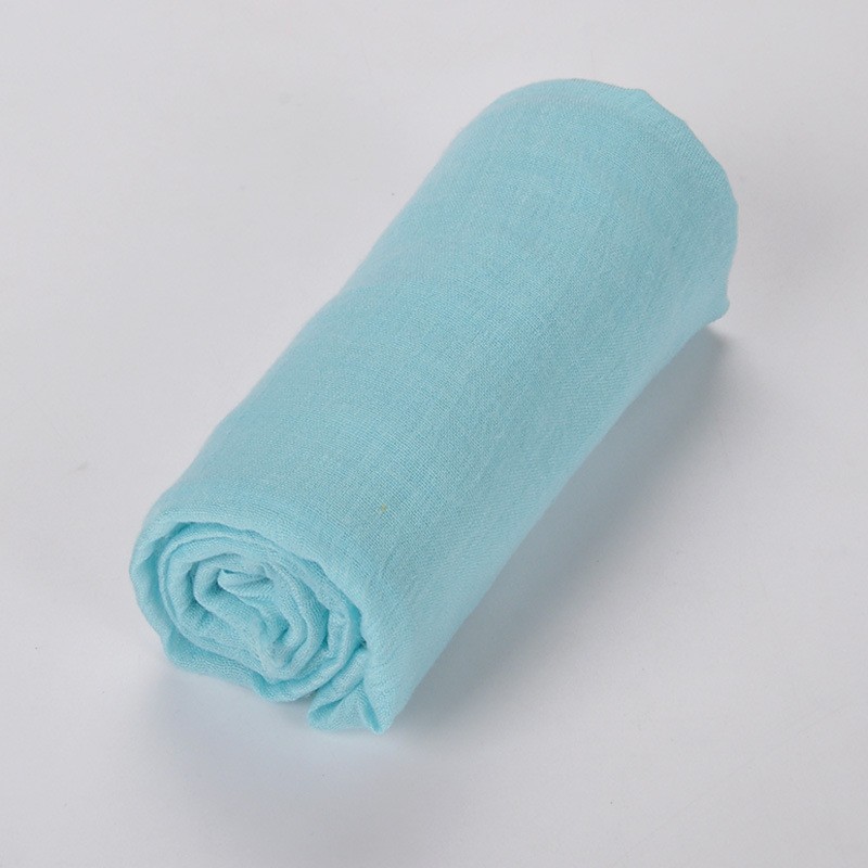 Blue Plain Maxi Tassel 180x90cm Cotton Hijab
