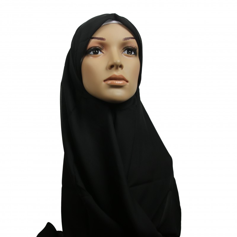 Black Maxi Square Hijab