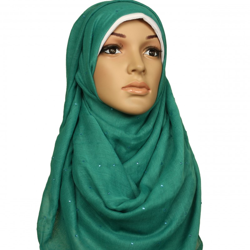 Sea Green Crystal Maxi Hijab