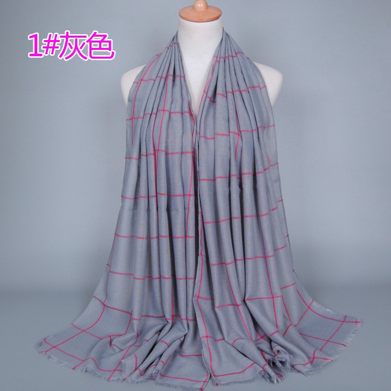 Gray Large Lattice Hijab