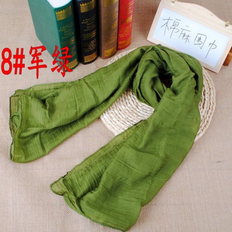 Army Green Plain Cotton Maxi 180x90cm Hijab