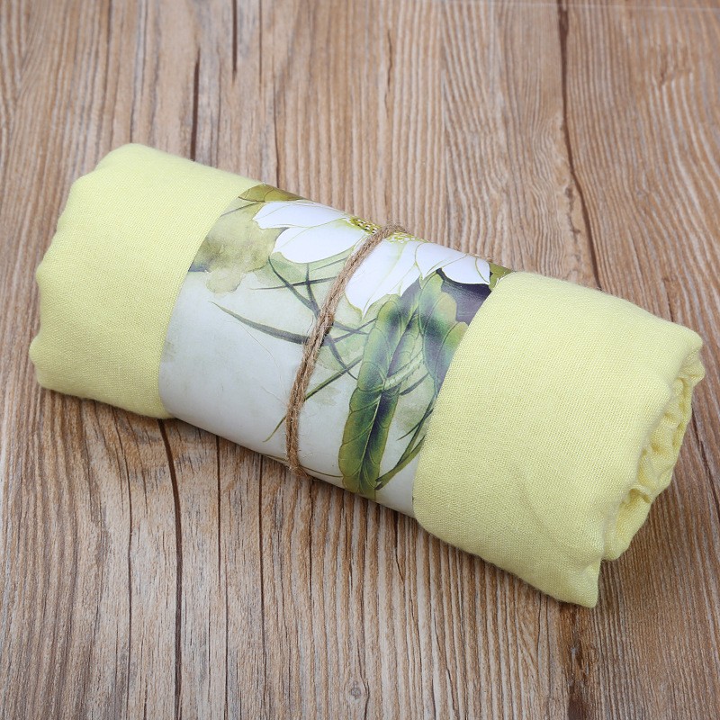 Yellow Plain Cotton Extra 180x150cm Maxi Hijab