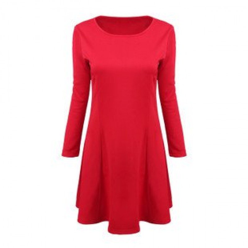 Red Tunic Skater Dress Large