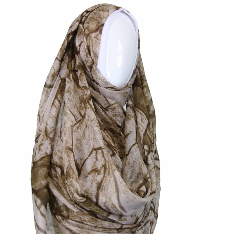 Brown Marbled Hijab