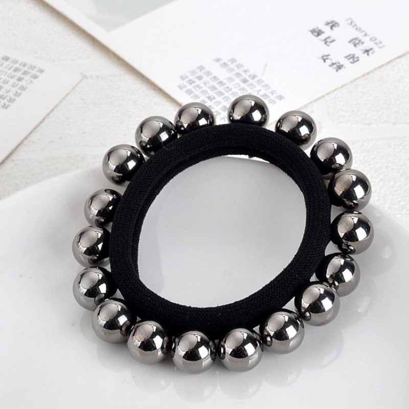 Black Large Pearl Hair Band 