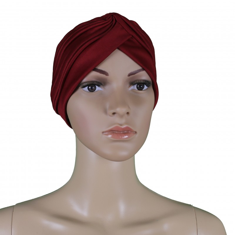 Maroon Turban Hijab Cap