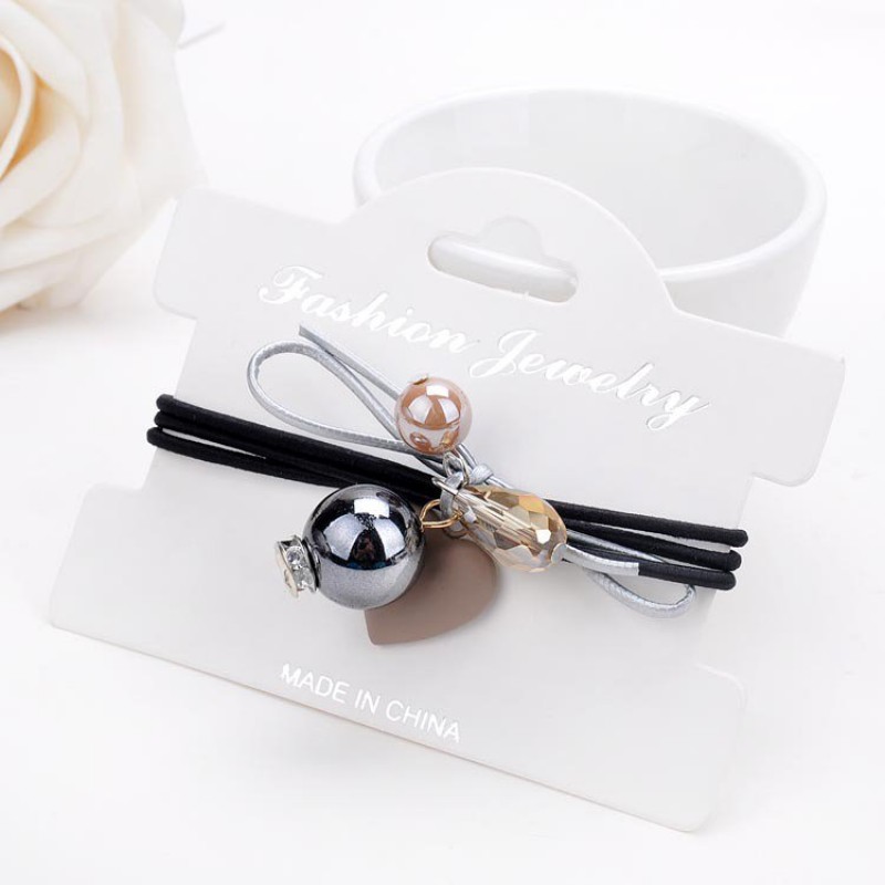Brown Heart Pearl Hairband