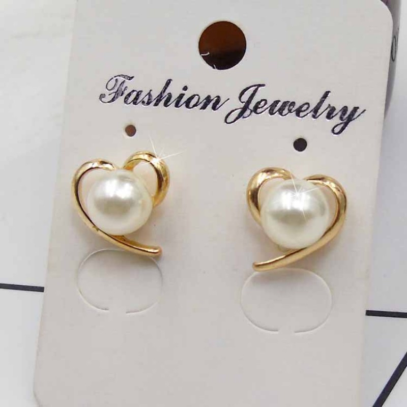 Pearl Heart Studs