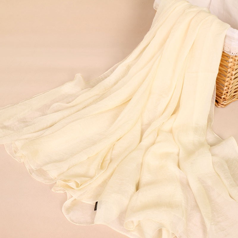 beige 170x150 Silk Chiffon Hijab