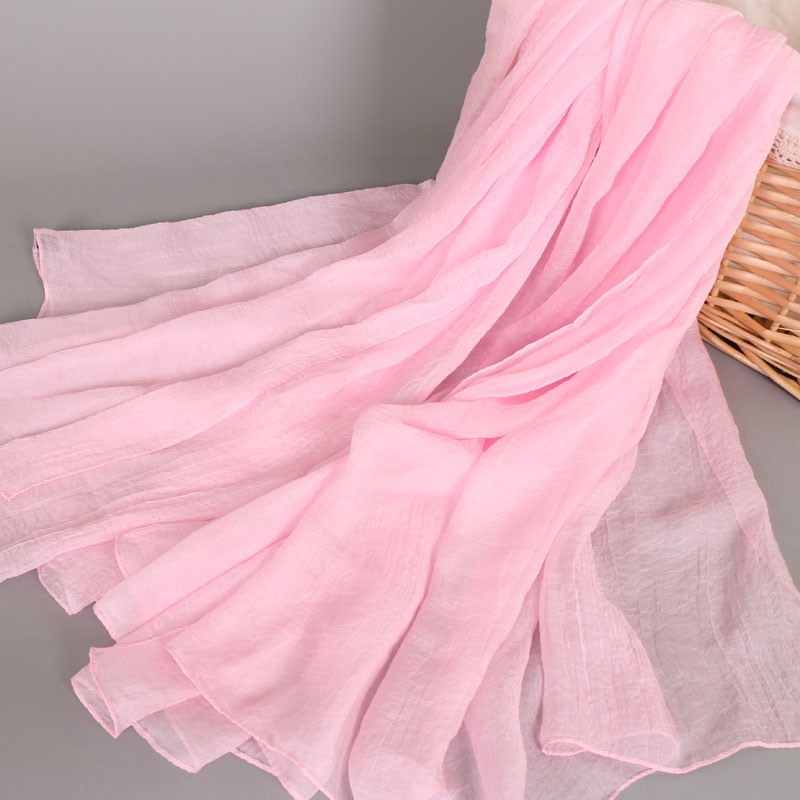 pink 170x150 Silk Chiffon Hijab